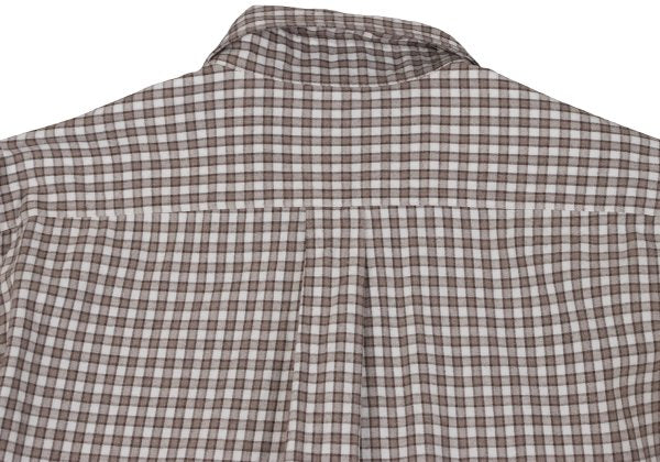 Papas Cotton Check Button-Down Flannel Shirt Brown Size M
