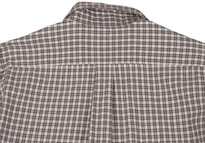 Papas Cotton Check Button-Down Flannel Shirt Brown Size M