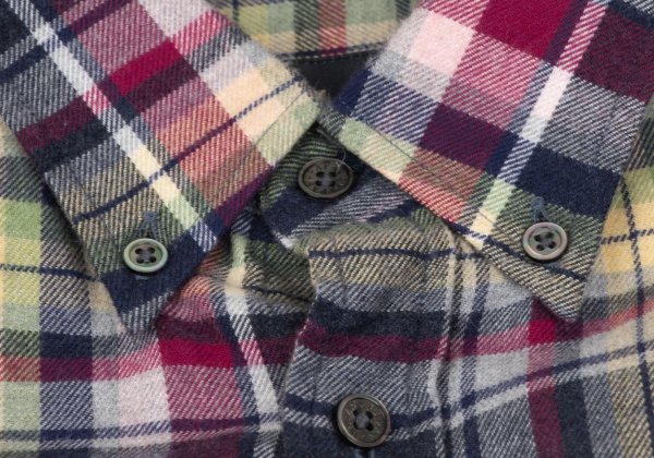 Papas Cotton Multi Over Check BD Flannel Shirt Multi Size M