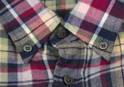 Papas Cotton Multi Over Check BD Flannel Shirt Multi Size M