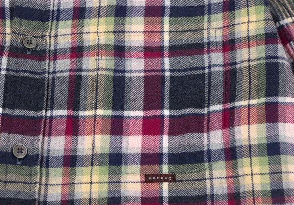 Papas Cotton Multi Over Check BD Flannel Shirt Multi Size M