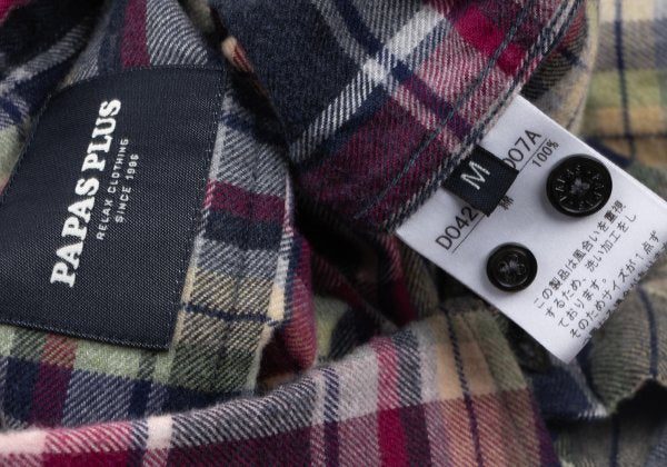 Papas Cotton Multi Over Check BD Flannel Shirt Multi Size M
