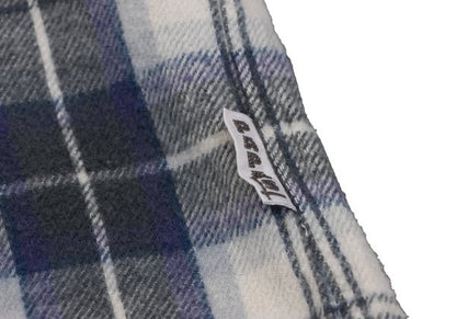 Papas+ Cotton Flannel Check Button-Down Shirt Navy Size M