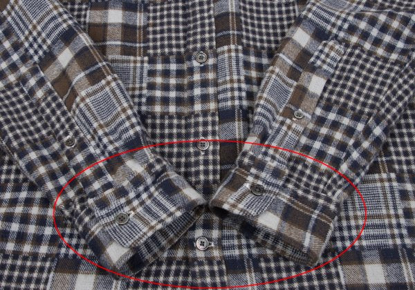 Papas Cotton Crazy Pattern BD Flannel Blue Brown Shirt Size M