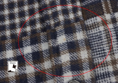 Papas Cotton Crazy Pattern BD Flannel Blue Brown Shirt Size M