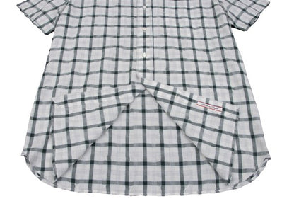 Papas Cotton Blend Wrinkle Check S/S Shirt Green Size M