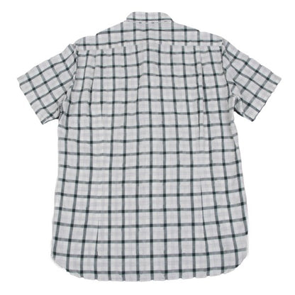 Papas Cotton Blend Wrinkle Check S/S Shirt Green Size M