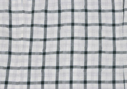 Papas Cotton Blend Wrinkle Check S/S Shirt Green Size M