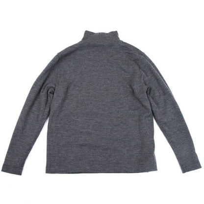 Papas Wool Reversible High Neck Knit Navy Gray Size M