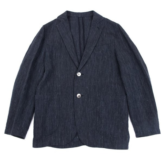 Papas+ Linen Denim-Like 2B Jacket Navy Size S