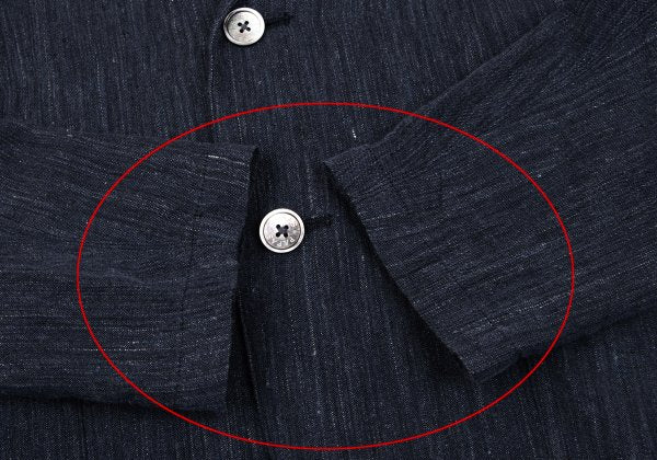 Papas+ Linen Denim-Like 2B Jacket Navy Size S