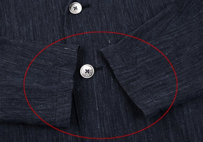 Papas+ Linen Denim-Like 2B Jacket Navy Size S