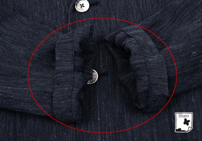 Papas+ Linen Denim-Like 2B Jacket Navy Size S