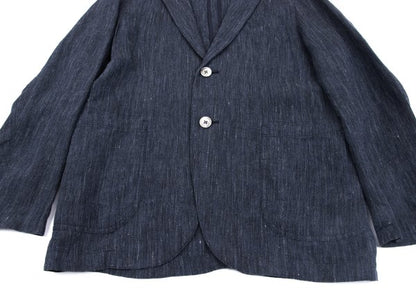 Papas+ Linen Denim-Like 2B Jacket Navy Size S