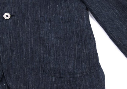 Papas+ Linen Denim-Like 2B Jacket Navy Size S
