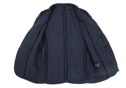 Papas+ Linen Denim-Like 2B Jacket Navy Size S