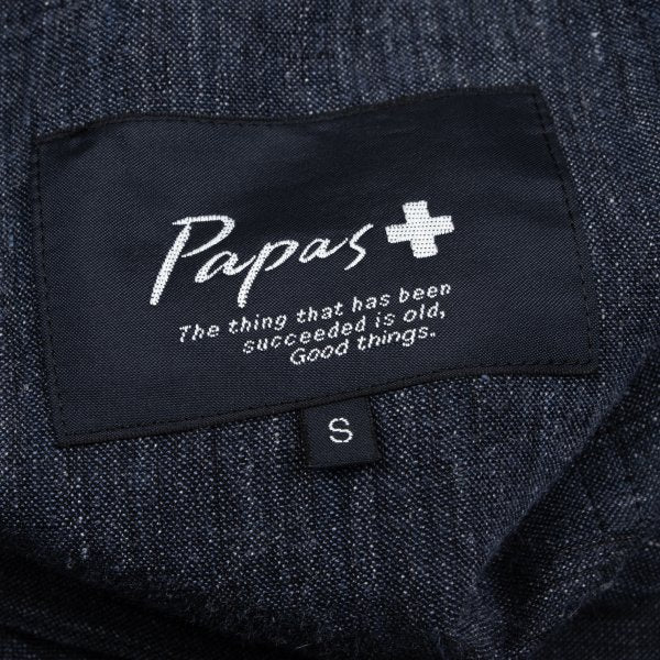 Papas+ Linen Denim-Like 2B Jacket Navy Size S