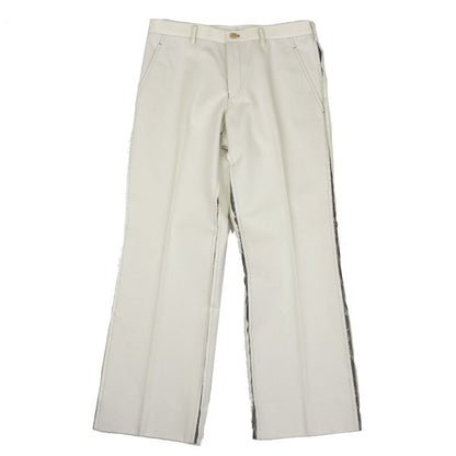 COMME des GARCONS HOMME Ecru Raw Edge Cotton Pants Size S