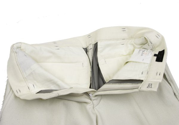 COMME des GARCONS HOMME Ecru Raw Edge Cotton Pants Size S