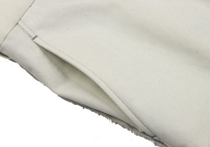 COMME des GARCONS HOMME Ecru Raw Edge Cotton Pants Size S
