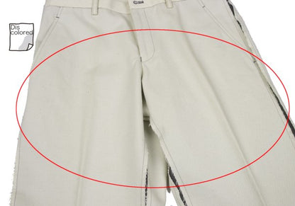COMME des GARCONS HOMME Ecru Raw Edge Cotton Pants Size S