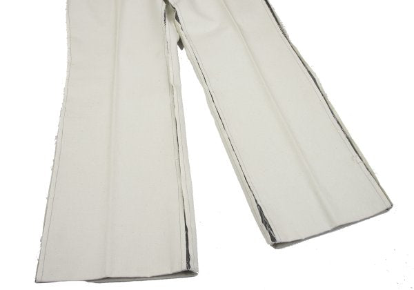 COMME des GARCONS HOMME Ecru Raw Edge Cotton Pants Size S