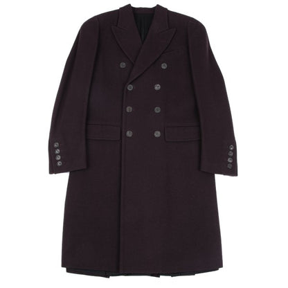 Jean Paul GAULTIER HOMME Bordeaux Wool Lapel Coat Size 48