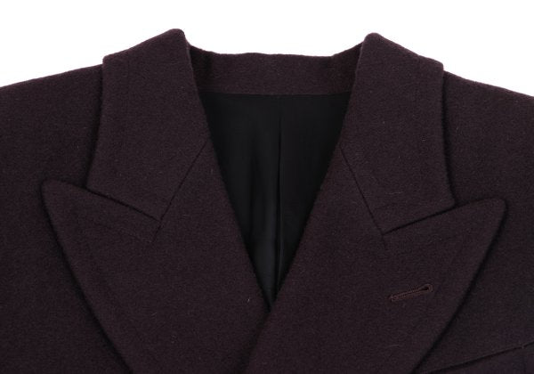 Jean Paul GAULTIER HOMME Bordeaux Wool Lapel Coat Size 48