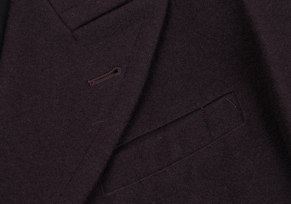 Jean Paul GAULTIER HOMME Bordeaux Wool Lapel Coat Size 48