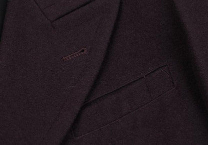 Jean Paul GAULTIER HOMME Bordeaux Wool Lapel Coat Size 48