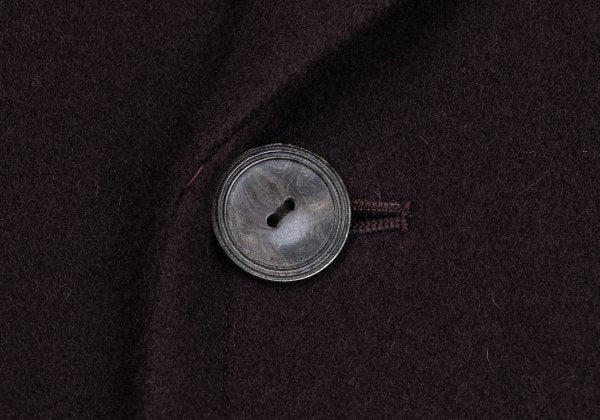 Jean Paul GAULTIER HOMME Bordeaux Wool Lapel Coat Size 48