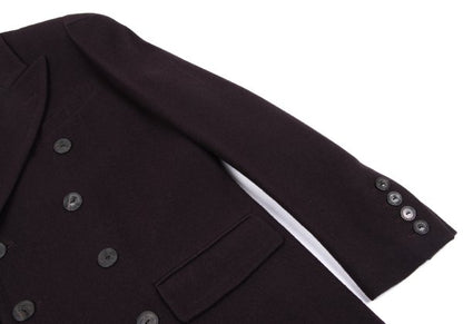 Jean Paul GAULTIER HOMME Bordeaux Wool Lapel Coat Size 48