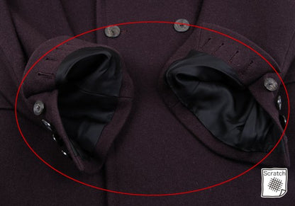 Jean Paul GAULTIER HOMME Bordeaux Wool Lapel Coat Size 48