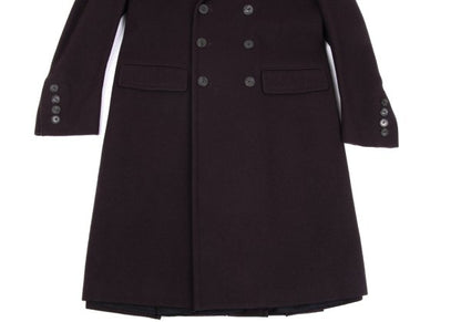 Jean Paul GAULTIER HOMME Bordeaux Wool Lapel Coat Size 48