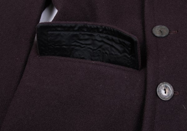 Jean Paul GAULTIER HOMME Bordeaux Wool Lapel Coat Size 48