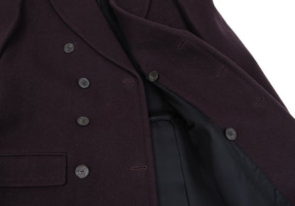 Jean Paul GAULTIER HOMME Bordeaux Wool Lapel Coat Size 48