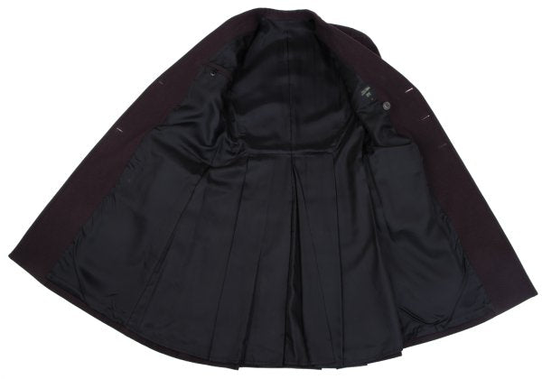 Jean Paul GAULTIER HOMME Bordeaux Wool Lapel Coat Size 48