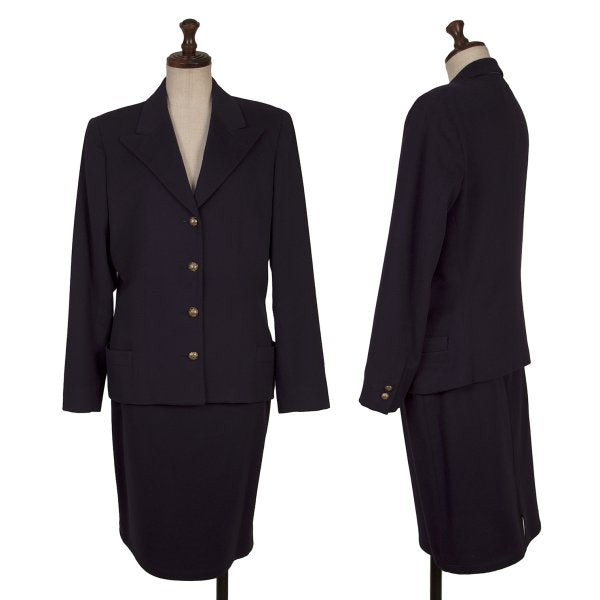 GIANNI VERSACE Purple Wool A-Line Skirt Size 40