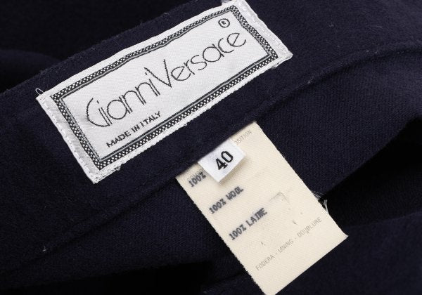 GIANNI VERSACE Purple Wool A-Line Skirt Size 40
