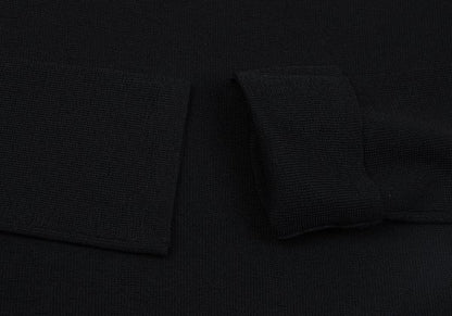 Y's U U-Neck Knit Top Black Size 3