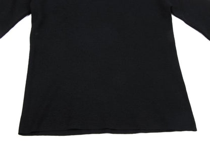 Y's U U-Neck Knit Top Black Size 3