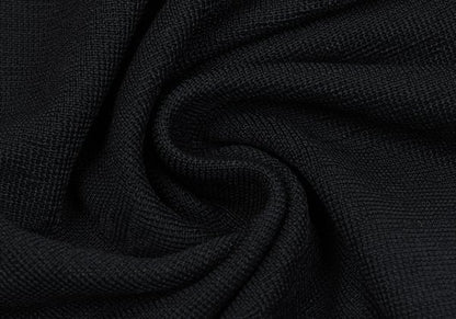 Y's U U-Neck Knit Top Black Size 3