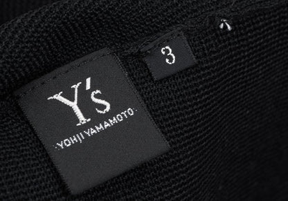 Y's U U-Neck Knit Top Black Size 3