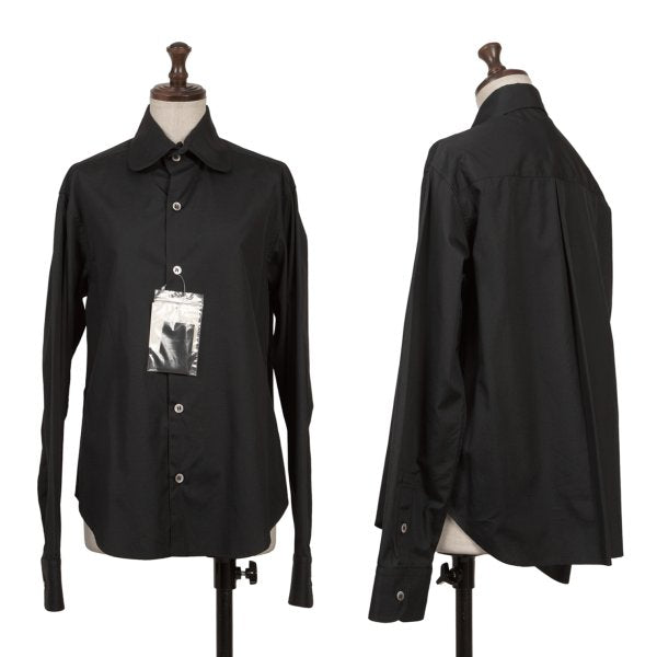 Y's Navy Cotton Round Collar Button-Up Shirt Size 3