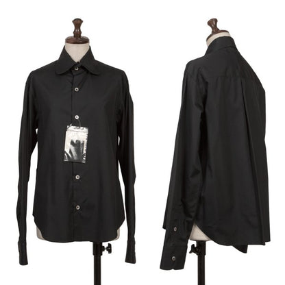 Y's Navy Cotton Round Collar Button-Up Shirt Size 3