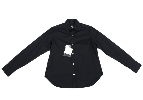 Y's Navy Cotton Round Collar Button-Up Shirt Size 3