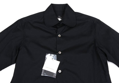 Y's Navy Cotton Round Collar Button-Up Shirt Size 3
