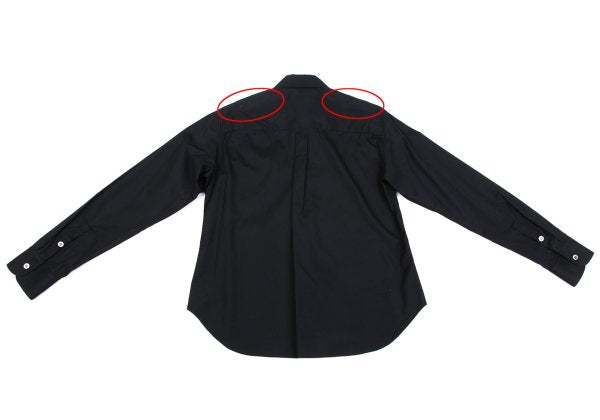 Y's Navy Cotton Round Collar Button-Up Shirt Size 3