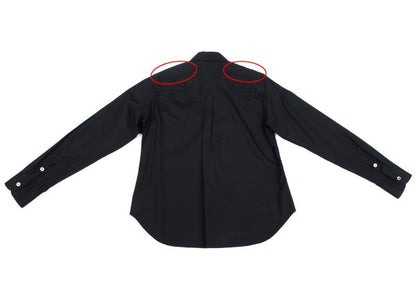 Y's Navy Cotton Round Collar Button-Up Shirt Size 3