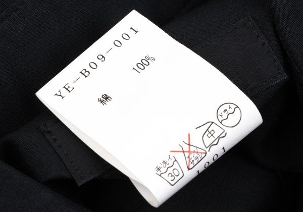 Y's Navy Cotton Round Collar Button-Up Shirt Size 3